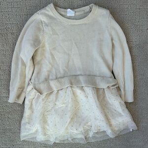 Baby Gap girls sweater dress tulle skirt 3T